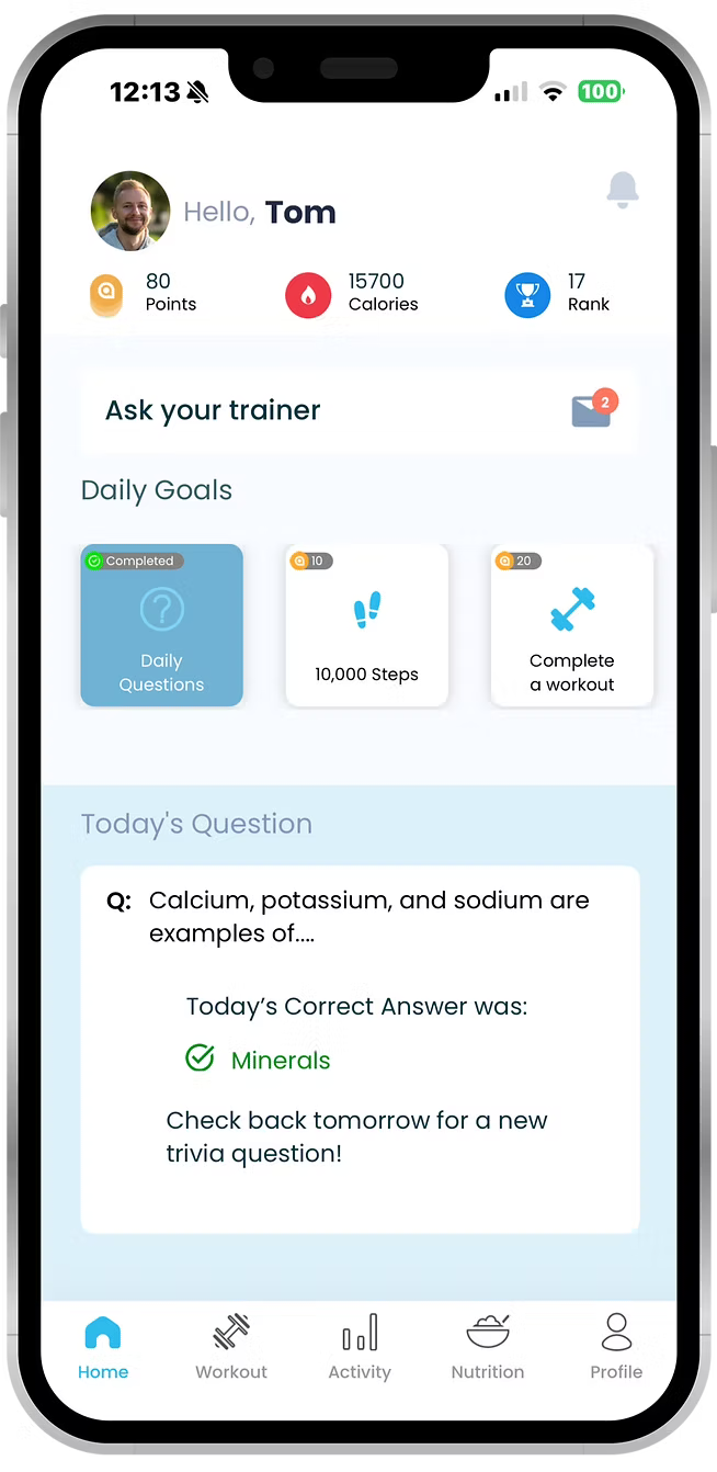 Ask Trainer app mockup