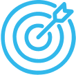 Goal Specific Workouts Goal Specific Workouts blue icon of bullseye