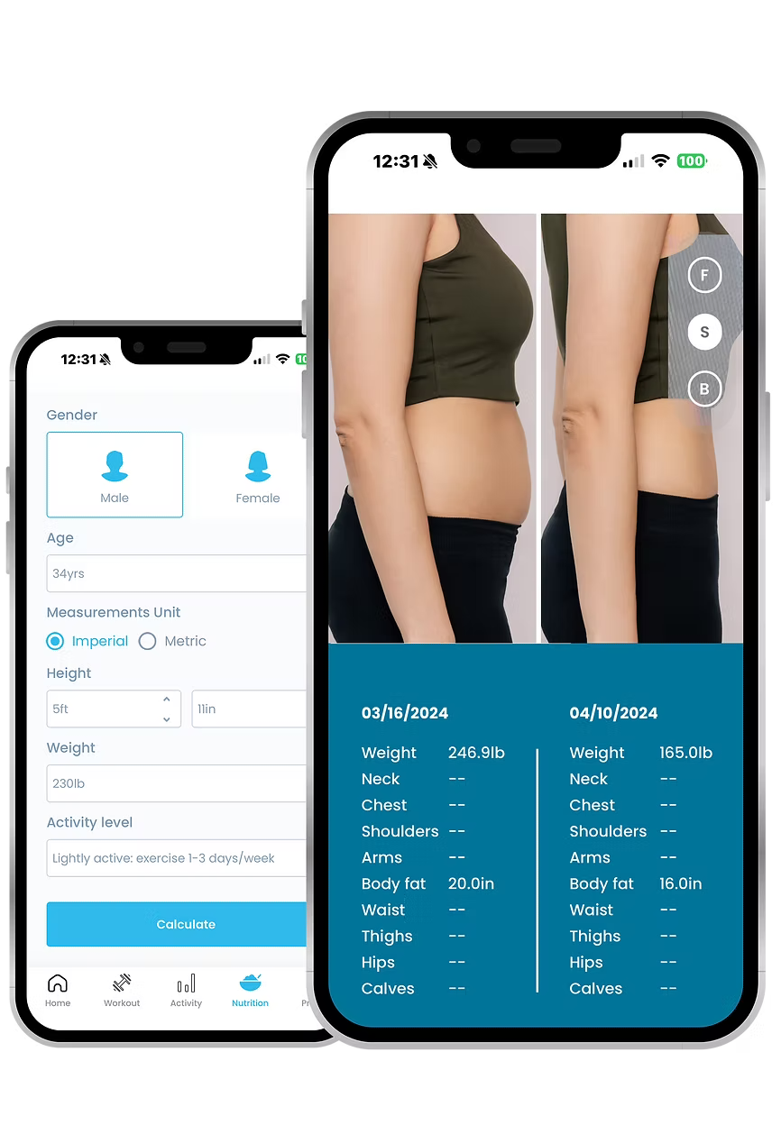 Progress Tracker mobile app mockup