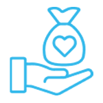 Fundraisers Fundraisers blue icon